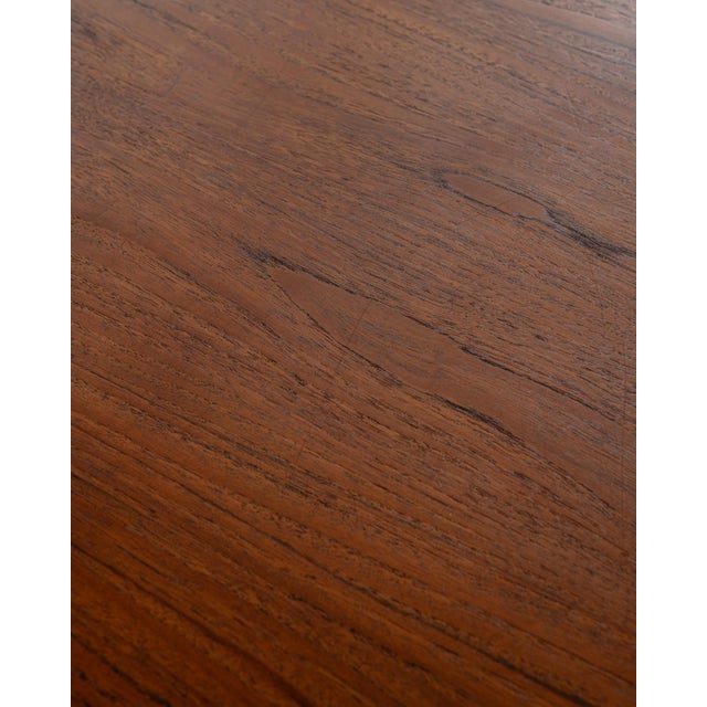 Danish Modern Teak Extendable Dining Table attributed to Sven Ellekaer, Denmark, 1960s For Sale - Image 10 of 18