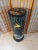 Chinoiserie Vintage Round Chinoiserie Laquered Pedestal Decorated With Birds and Flowers For Sale - Image 3 of 10