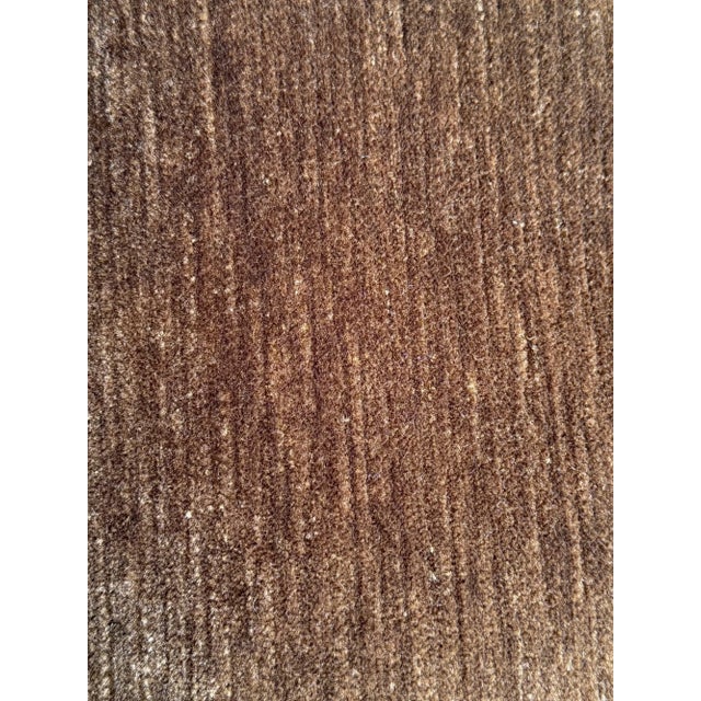 1970s Cantilever Dining Chairs in Brown Chenille - Set of 4 For Sale - Image 14 of 14
