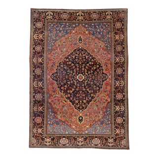 Antique Persian Sarouk Farahan Rug - 08'04 X 11'09. For Sale