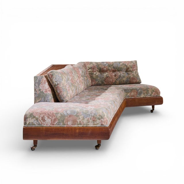 Adrian Pearsall for Craft Associates 2300-S Mid Century Walnut Boomerang Sofa For Sale - Image 9 of 9