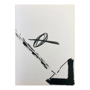 1968 Tapies Original Lithograph Dm07175 Derriere Le Miroir