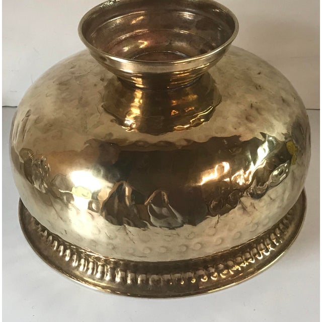 Large Vintage Hammered Brass Bowl Chairish