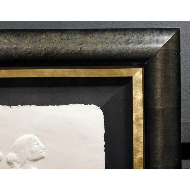 R.C.Gorman "Duet"Paper Cast Embossing on Paper Hand Signed &Numbered Framed 2003 For Sale - Image 4 of 5