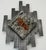 Metal Mid-Century Modern Brutalist Style Wall Lamp in Wrought Iron and Glass, 1970s For Sale - Image 7 of 13