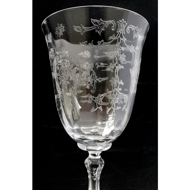 Fostoria Etched Crystal Wine Glasses Set of 8 Chairish