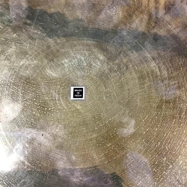 Art Deco Style Brass Round Tray For Sale - Image 9 of 11