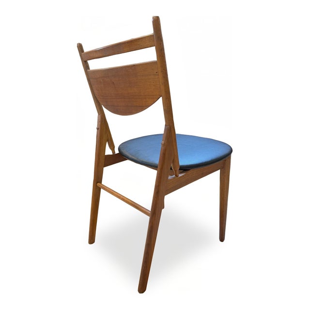 Brown Set of Six 1959 Walnut Dining Chairs Attributed to Greta Magnusson-Grossman for Glenn of California For Sale - Image 8 of 14