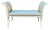 This is a 1970s Italian neoclassical style upholstered bench. The upholstery is vintage and in good condition. The painted...
