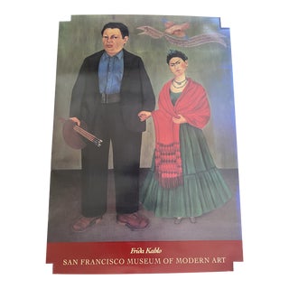 1990s Frida Kahlo (And Diego Rivera) San Francisco Museum of Modern Art Poster For Sale