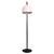Italian Postmodern Black Metal Floor Lamp with White Metal Lampshade, 1980s For Sale