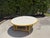 Vintage 42” Round Bamboo Coffee Table in the Style of Ficks Reed For Sale In Naples, FL - Image 6 of 12