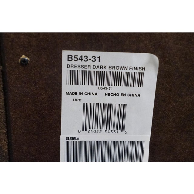 Ashley Furniture Casa Mollino Pecan Rustic European 74" Triple Dresser B543-31 For Sale - Image 12 of 12