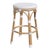Wood Tobias 24.5 in. Seat Height Outdoor Rattan and Metal Backless Counter Stool, White For Sale - Image 7 of 7