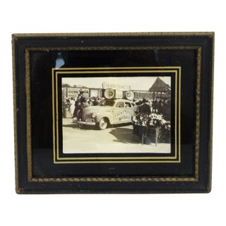 1938 Photograph Earl "Lucky" Teter's Stunt Driving Group the Hell Drivers, Framed For Sale