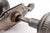 Metal Mid 20th Century Amarat Steel Passage Door Knob Set For Sale - Image 7 of 7