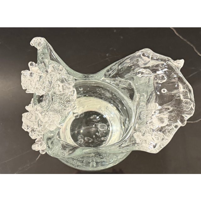 Sculptural “Dual Wave” Art Glass Vase by Studio a / Global Views For Sale In Dallas - Image 6 of 15
