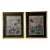 1990s Print of Chinese Screen With Lotus Blooms and Cranes by Japanese Artist Yuki - Set of 2 For Sale