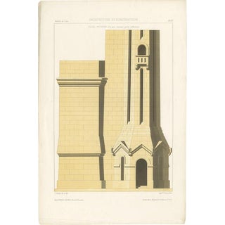 Delarue, Architecture Illustration of Construction of a Bridge, Print For Sale
