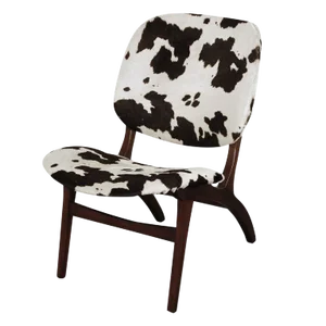 Vintage Swedish Mid-Century Modern Pony Hide Lounge Chair C. 1960