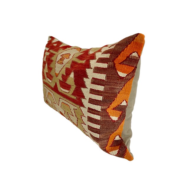 Early 20th Century Vintage Kilim Oversized Pillows For Sale - Image 5 of 10