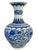 Vintage Chinoiserie Blue & White Porcelain Onion Shape Vase Dragon and Phoenix 21" H For Sale In New York - Image 6 of 8