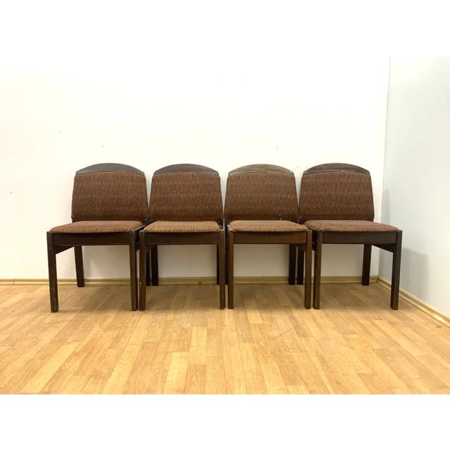 This set of four retro chairs was produced by Hikor in the Czechoslovak Republic during the 1980s. Each chair features a...