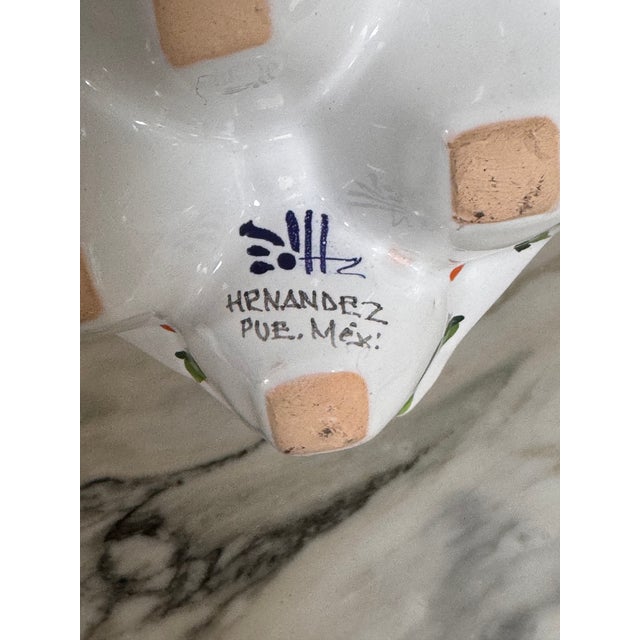 Hand Made in Mexico Vintage Ceramic Clay Pottery Egg Plate For Sale In Seattle - Image 6 of 16