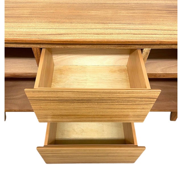 Wood Mid Century Modern Style Credenza 2 Door 2 Drawer Tv Cabinet. For Sale - Image 7 of 9