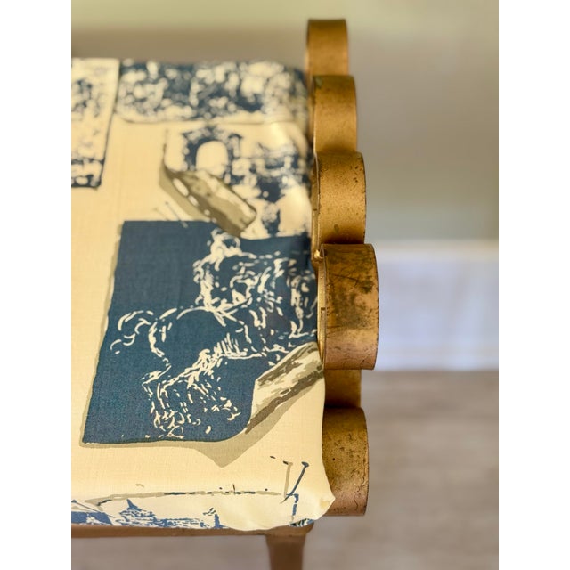 Mid 20th Century Vintage French Provincial Style Bench For Sale - Image 10 of 12
