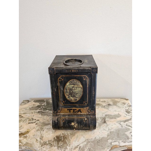 Antique General Store Counter Toleware Tea Dispenser For Sale In Dallas - Image 6 of 12