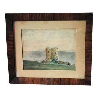 Early 19th Century English Seascape Pastel Drawing, Framed For Sale