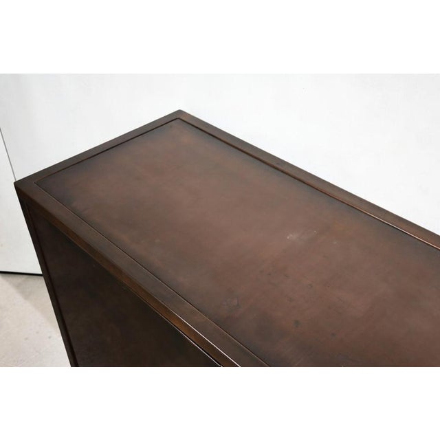 Minimalist Sideboard in Patinated Bronze Metal, 1970s For Sale - Image 14 of 18