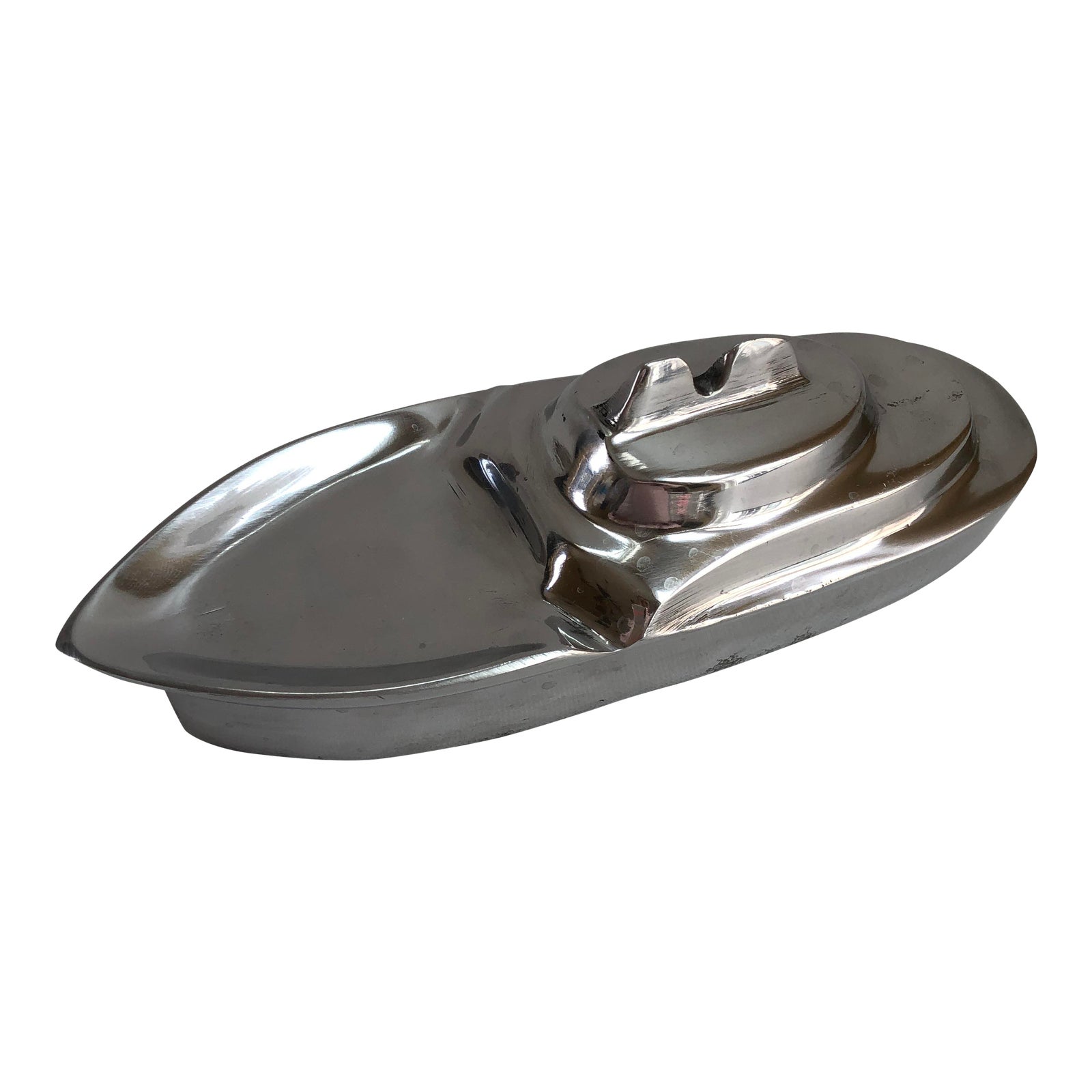 MidCentury Modern Vintage Aluminum Boat Ashtray Chairish