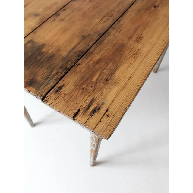 Early 20th Century Antique Primitive Side Table For Sale - Image 5 of 13