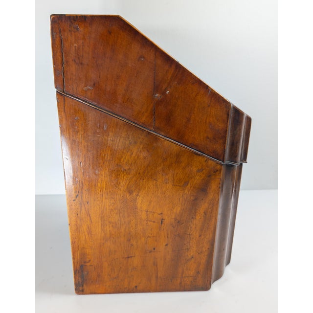 Wood 18th Century English Georgian Mahogany Knife Box With Rose Inlay For Sale - Image 7 of 16