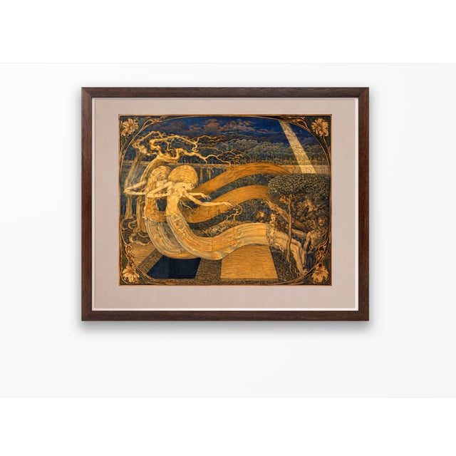 Jan Toorop 1893 Nocturne of Gold and Blue Art Nouveau 20 by 16 Gallery Board Print For Sale - Image 14 of 15