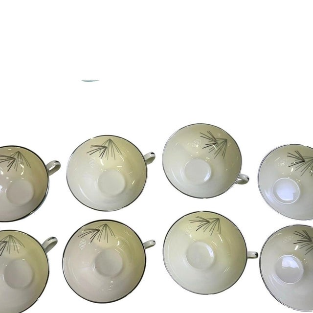 Mid 20th Century Franciscan Masterpiece Extremely Rare 'Silver Pine' 8-Five Pc Place Settings - 40 pcs For Sale - Image 4 of 17
