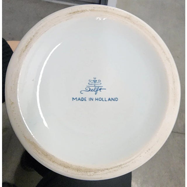 Holland Delft Fine Ceramic Lidded Apothecary Jar For Sale - Image 9 of 11