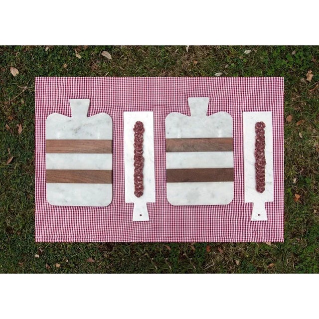 White Carrara Marble Cutting Board, Long For Sale - Image 4 of 6