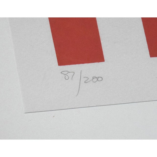 Minimalism Jim Jacobs - American Flag Signed Limited Edition Original Print #87/200 Framed For Sale - Image 3 of 4