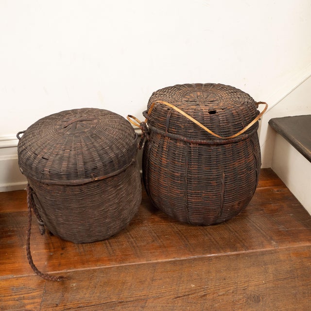Set of 6, Collection of 19th Century African Baskets - Mali For Sale - Image 9 of 16