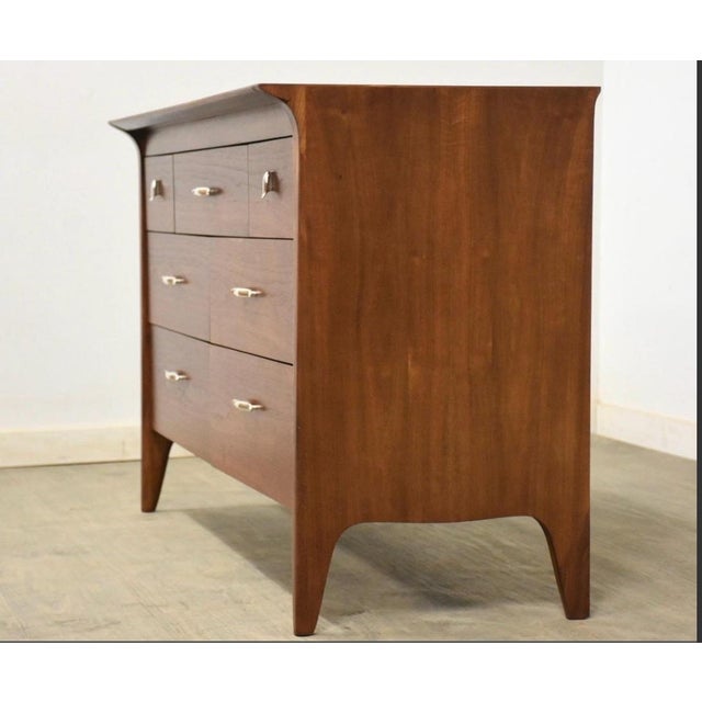 Mid-Century Modern 1960s Refinished Walnut Dresser by Drexel Profile For Sale - Image 3 of 8