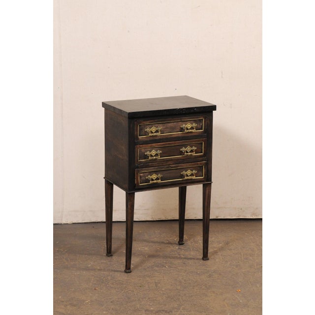 19th Century French Side Chest W/Original Marble For Sale - Image 4 of 12