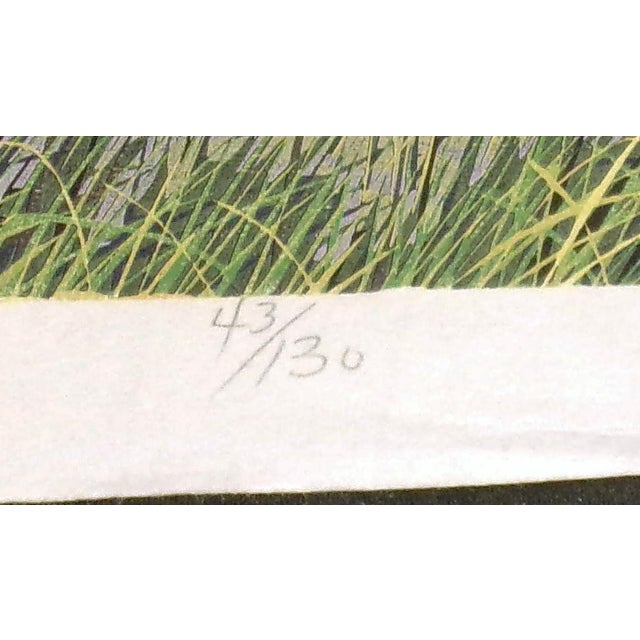 1980s Gordon Mortensen "Meadowland" Hand Signed & Numbered Reduction Woodcut, Marsh For Sale - Image 5 of 8