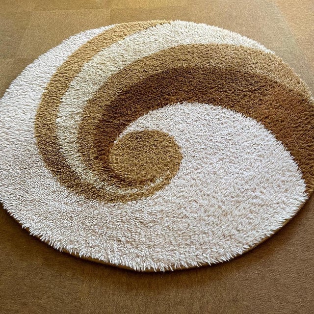 Small Pop Art Psychedelic High Pile Rug from Reichel Rugs, Germany, 1970s For Sale - Image 3 of 18