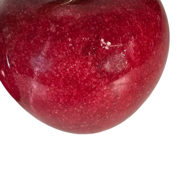 Red Marble Apple and Pear Paperweight For Sale In San Francisco - Image 6 of 6