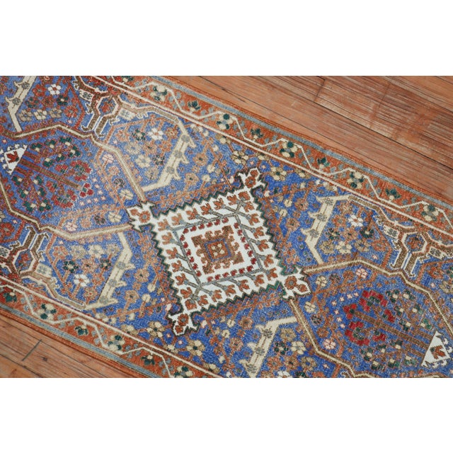Joshegan Persian Small Narrow 20th Century Runner - 1'11" x 5' For Sale - Image 4 of 6