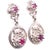14 Karat White Gold Ruby Drop Dangle Earrings For Sale - Image 10 of 10
