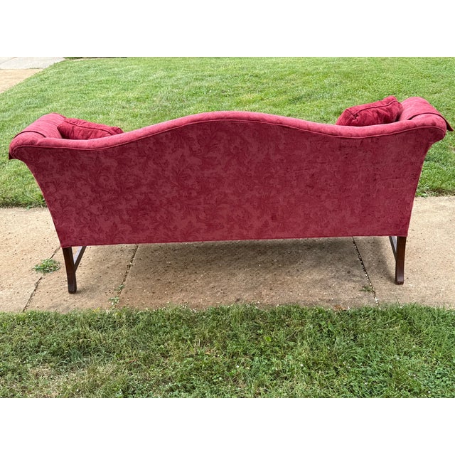 Kittinger Late 20th Century Chippendale Style Camelback Sofa - New Upholstery For Sale - Image 4 of 14